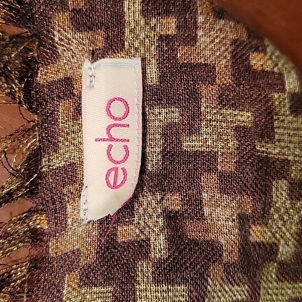 Echo Houndstooth Patchwork Preppy Academia Scarf - image 7